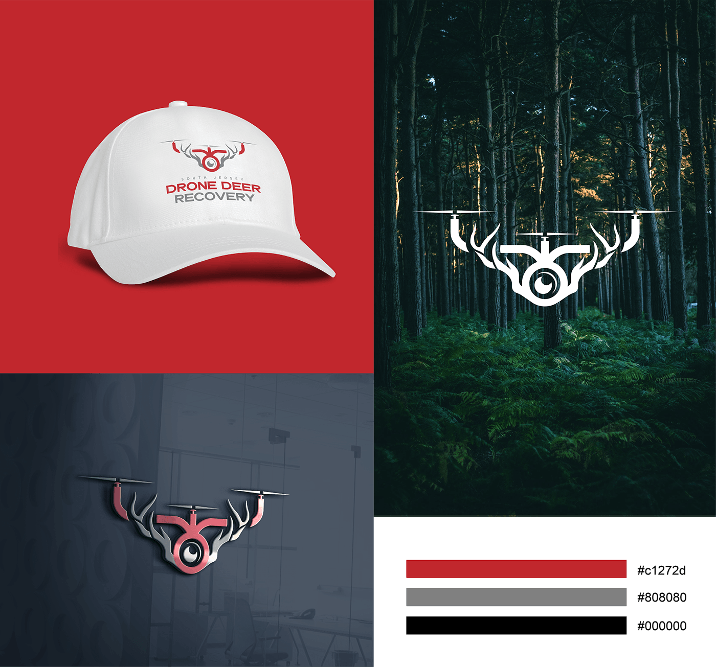 Drone Logo deer antlers  logo designer Creative Designer Advertising  designer