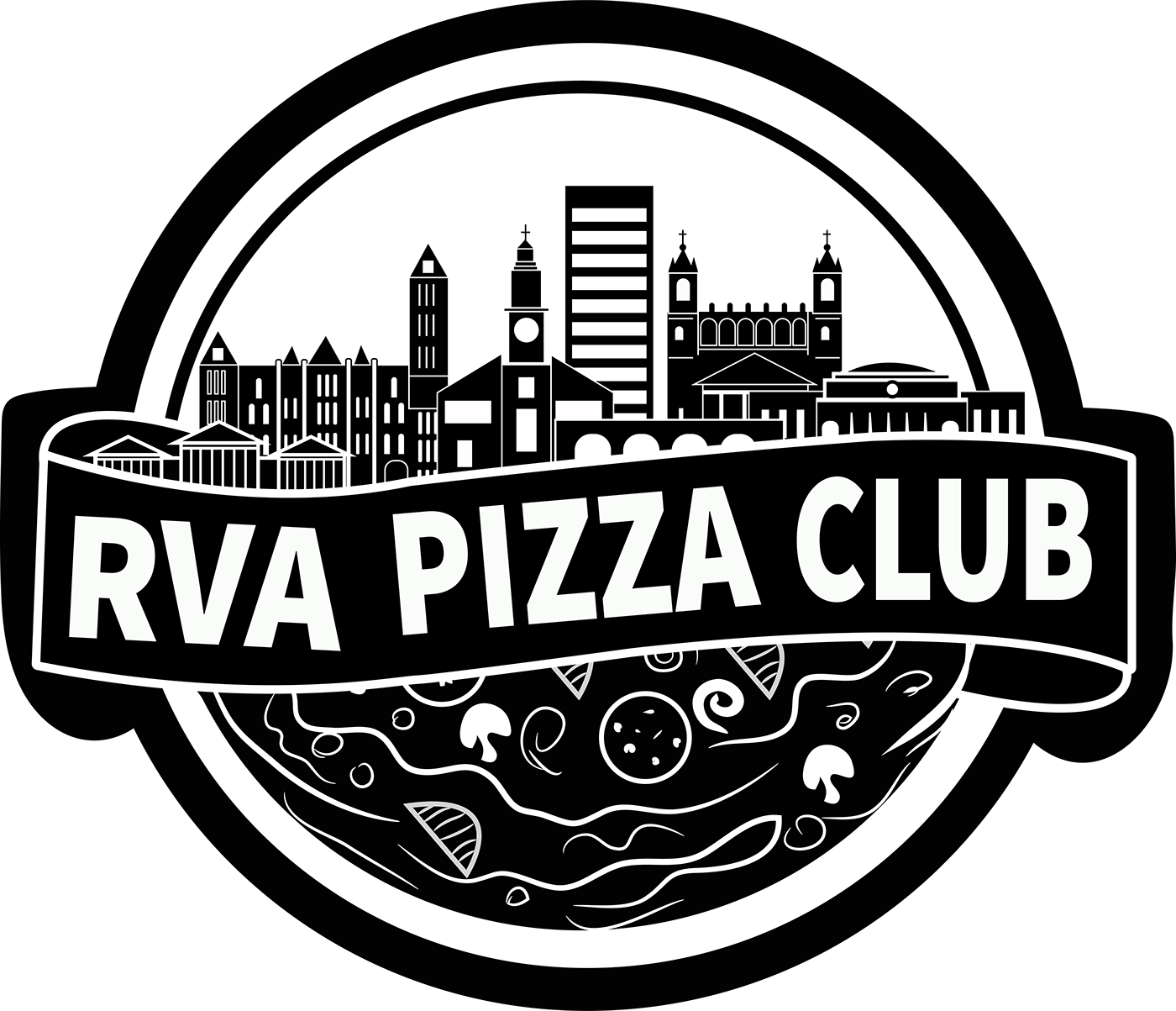 logo Richmond pizza logo design restaurant skyline New York Richmond's skyline logo rva SKYLIE