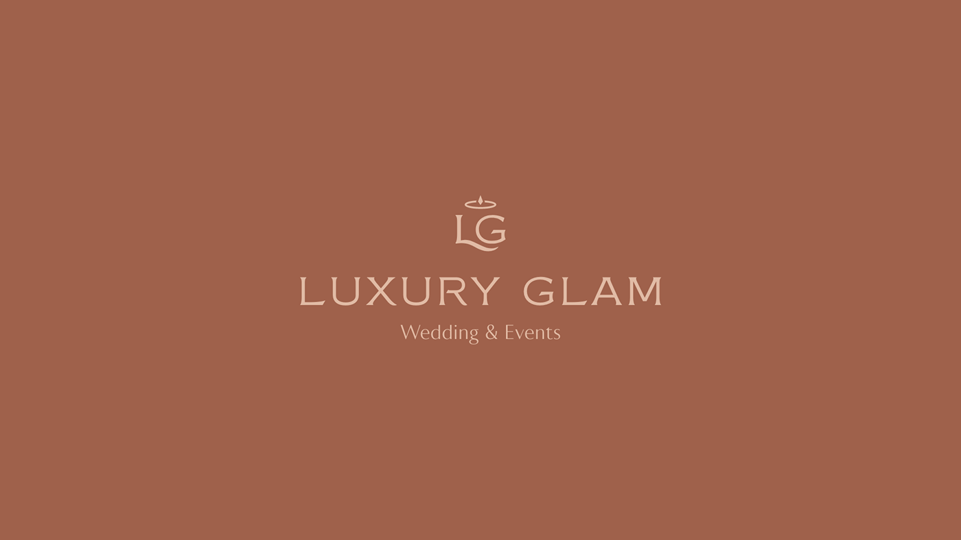 branding  bride crown flower logo LUXURY GLAM monogram red rose Wedding & Events