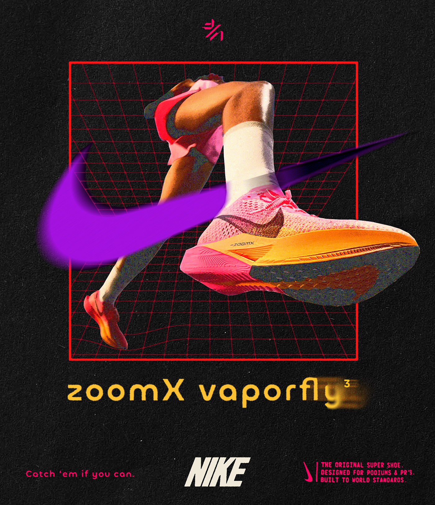 shoes Nike running poster design Graphic Designer brand identity Social media post Advertising  NikePoster