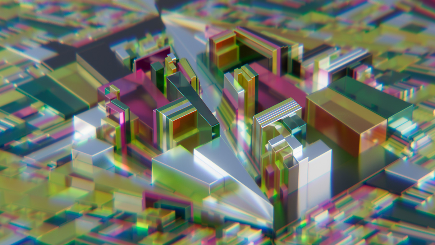 3D abstract infinite loop colours cube shepard dispersion motion animation 