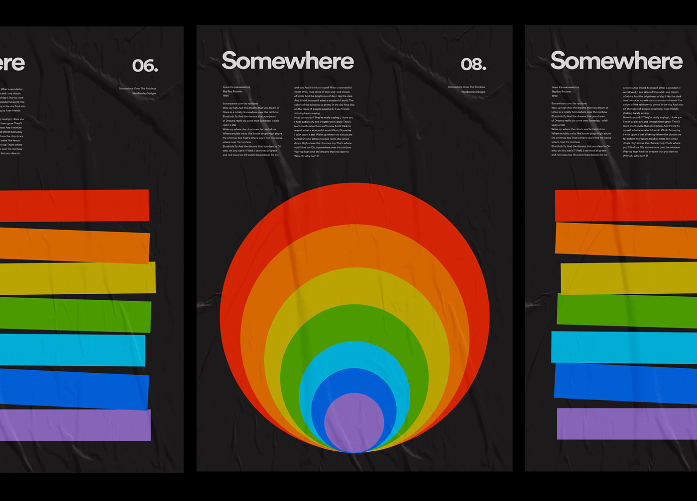 graphic design  Poster Design posters print rainbow song swiss