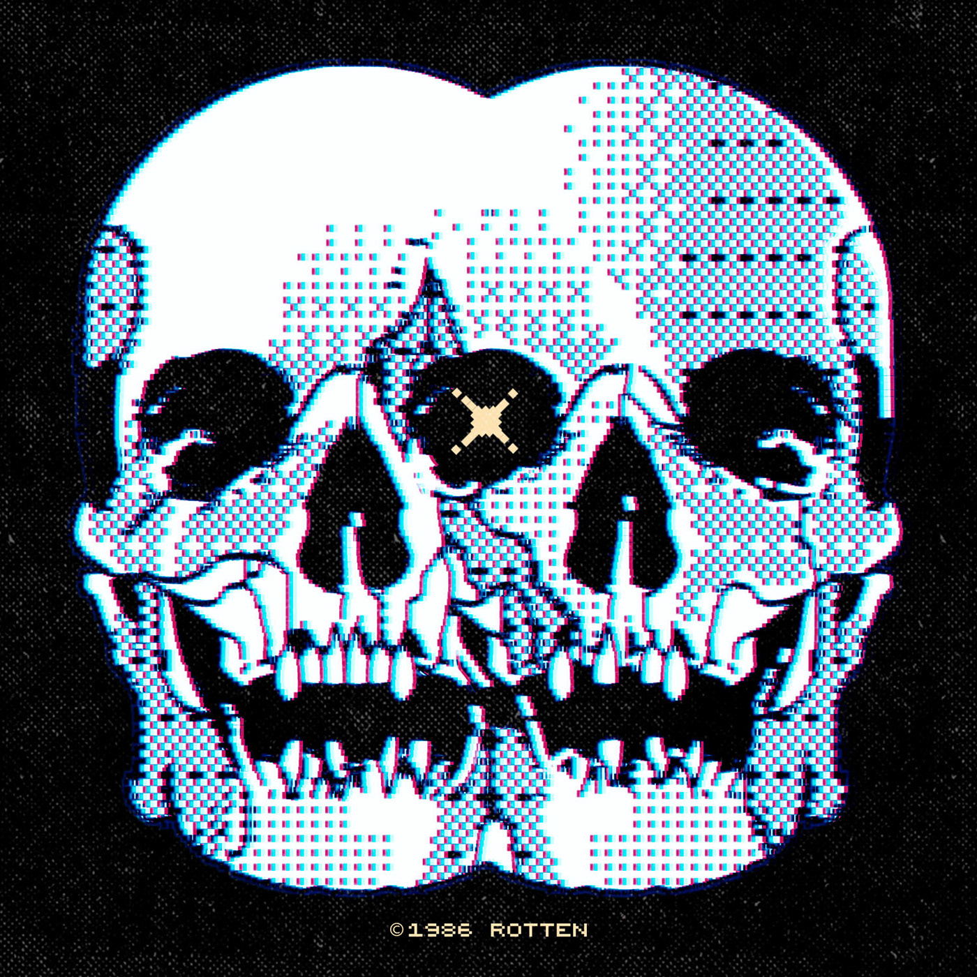 8bits aesthetic cryptocurrency lofi Pixel art Retro skulls vapor wave nft vintage