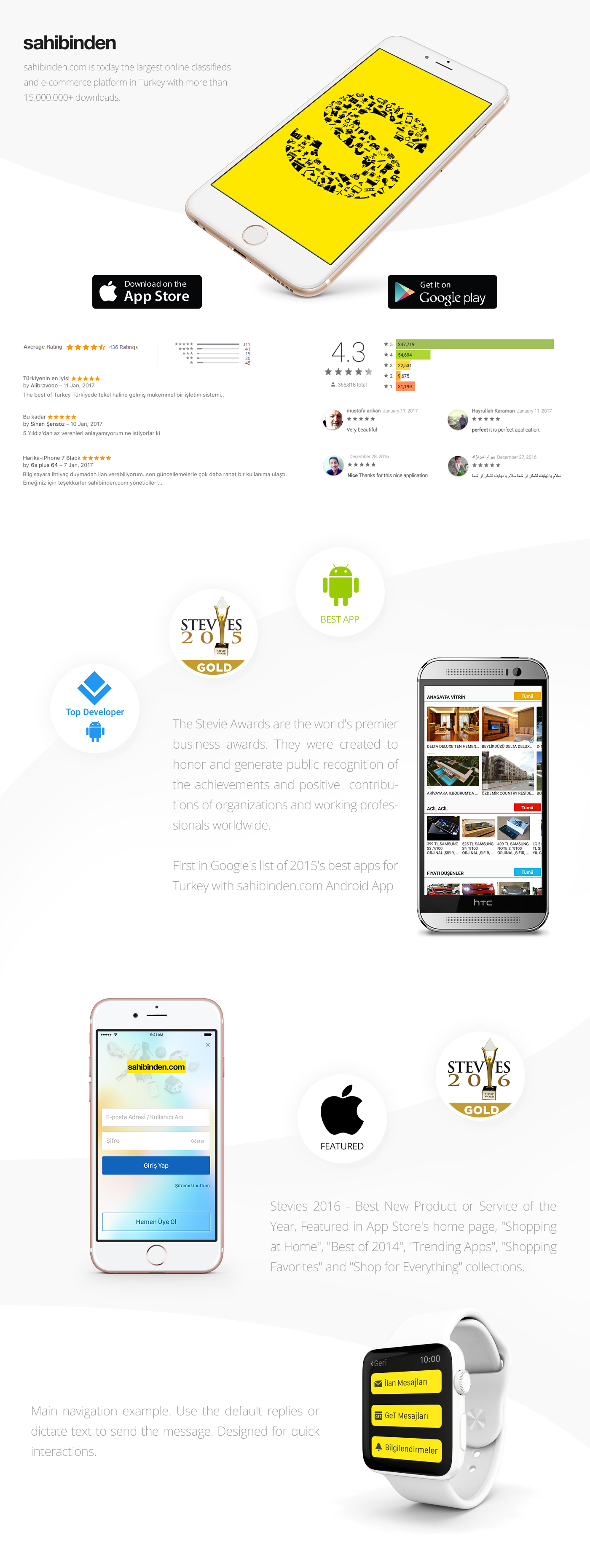 ios iwatch android e-commerce user experience featured classified ads best app mobile real estate