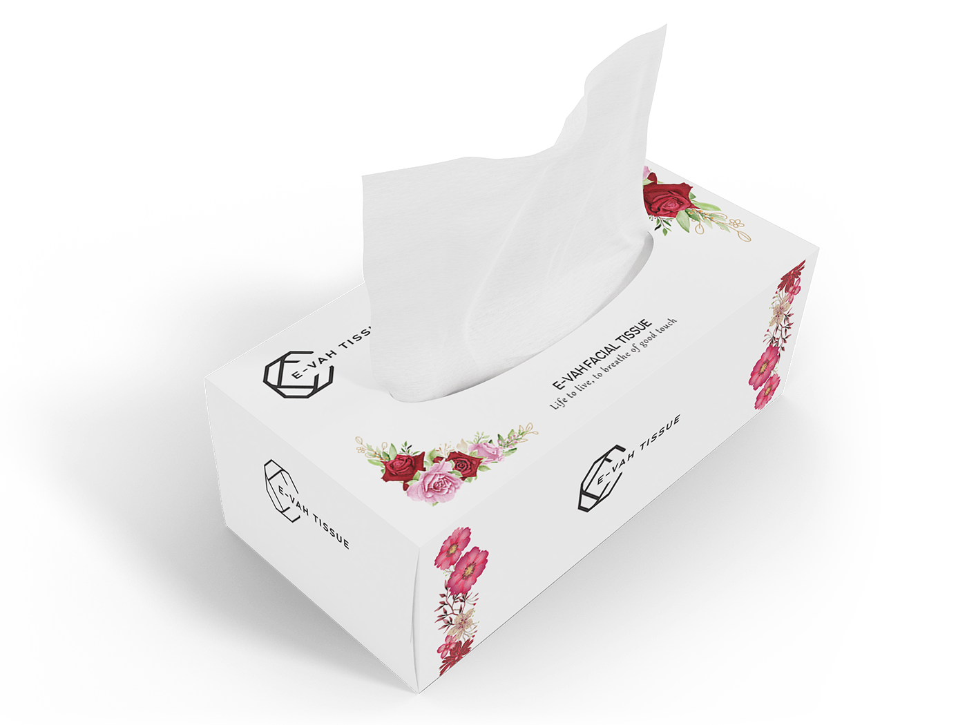 Tissue Box Packaging packaging design box design tissue paper design adobe illustrator product design  brand identity Label