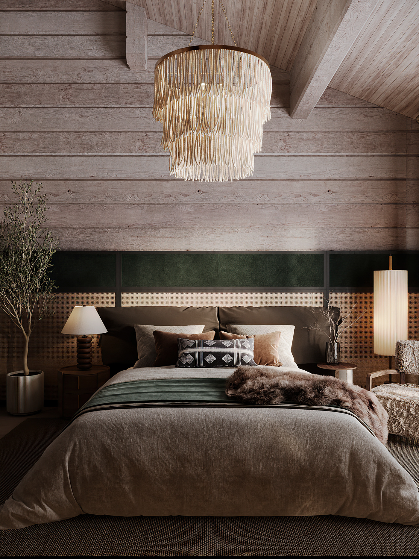 спальня bedroom interior design  Render visualization 3ds max corona CGI archviz 3D