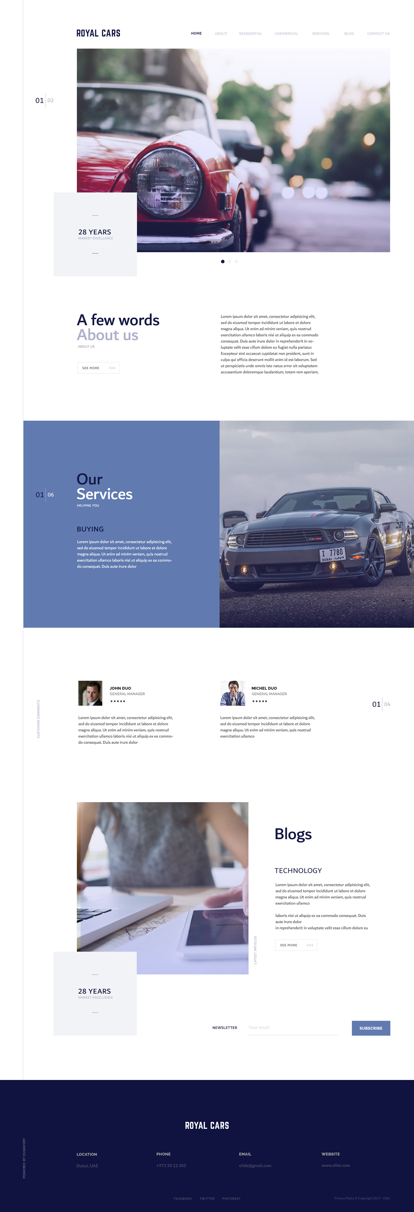 graphic design  Web Design  ILLUSTRATION  template car minimal Website landing page home page