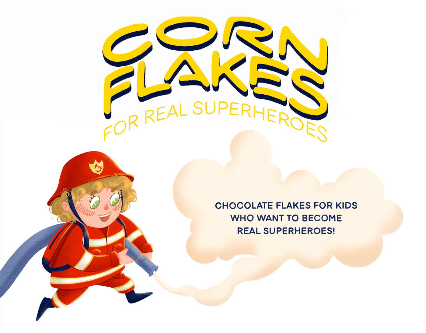 design Cornflakes Packaging packaging design package children illustration Character design  ILLUSTRATION  flakes Character