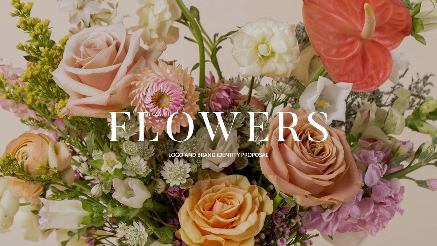 Flower Shop Flowers logo visual identity brand identity
