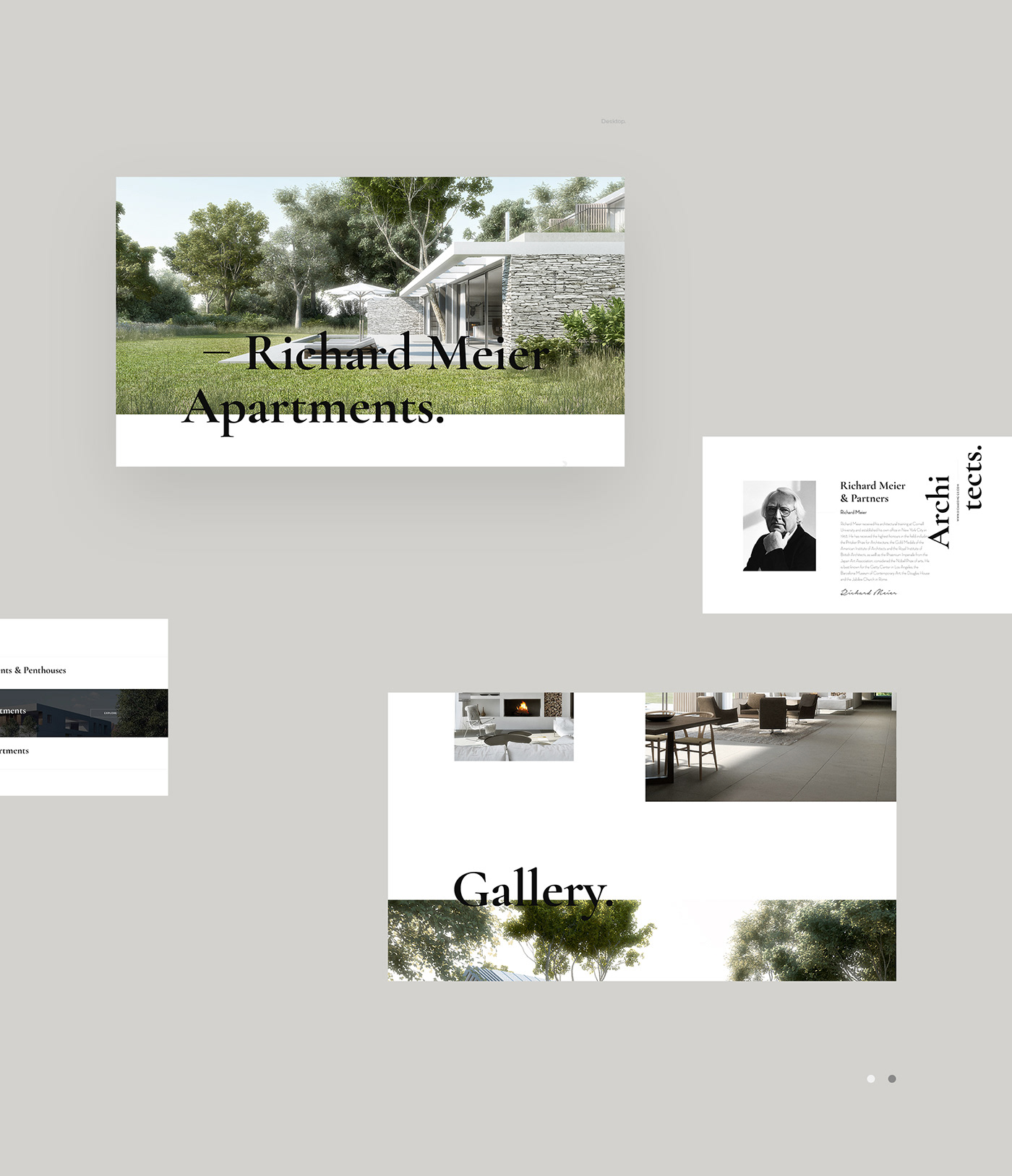 architechture clean typography   real estate Web UI ux grid architectural design HTML