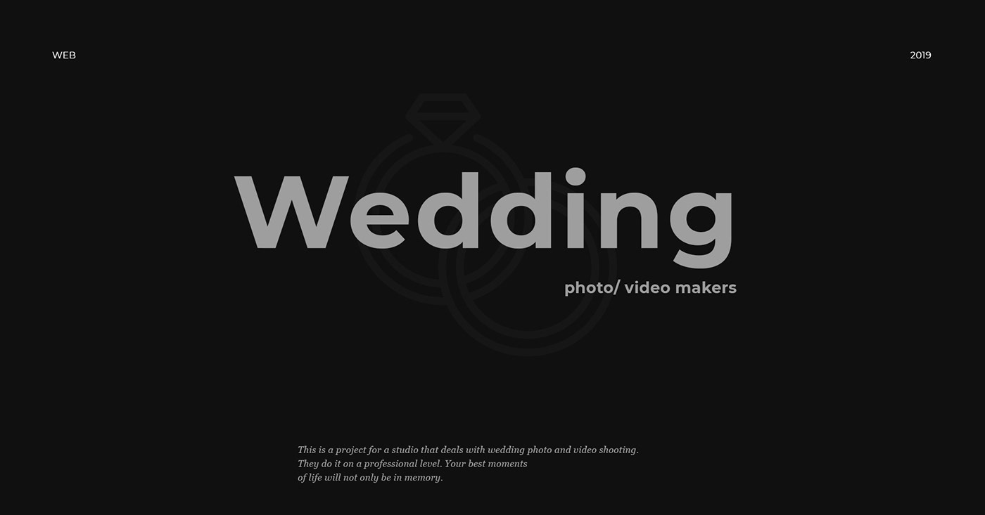 video photo wedding Interface UI ux Figma photographer Website company