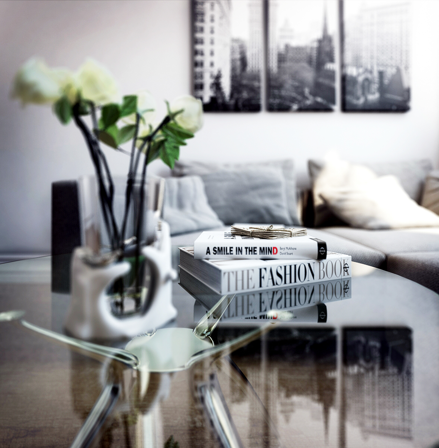 Scandinavian Interior 3d design CGI visualization livingroom kitchen aesthetics Freelance