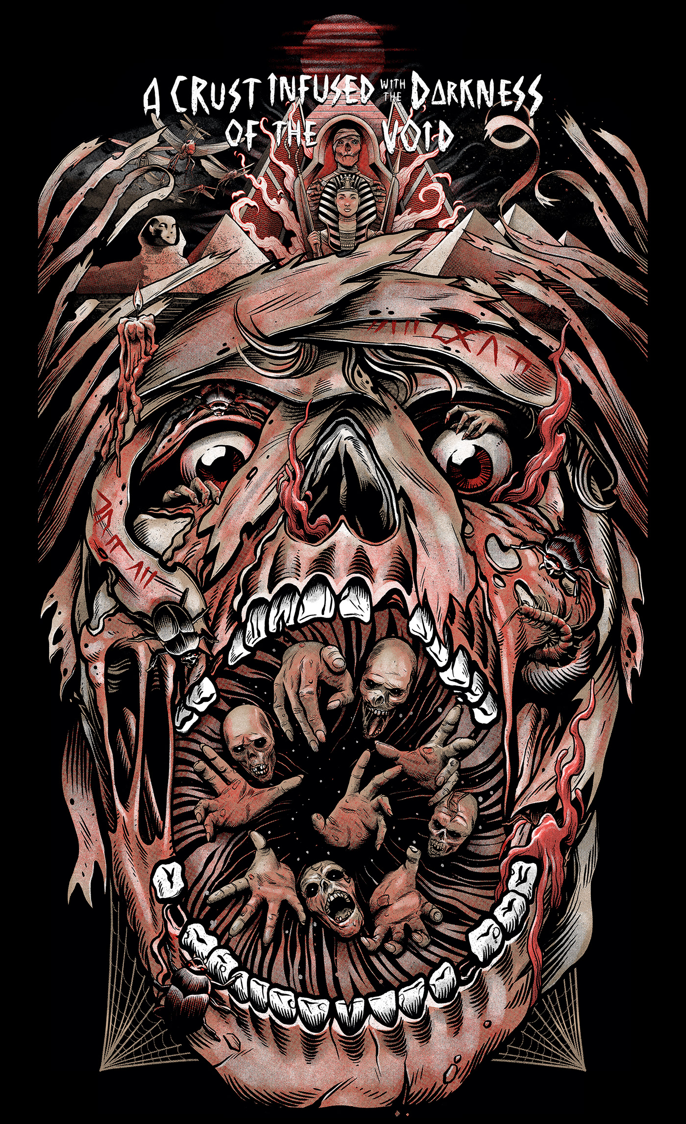 comics Halloween horror monster mummy Pizza skull Terror vintage zombie