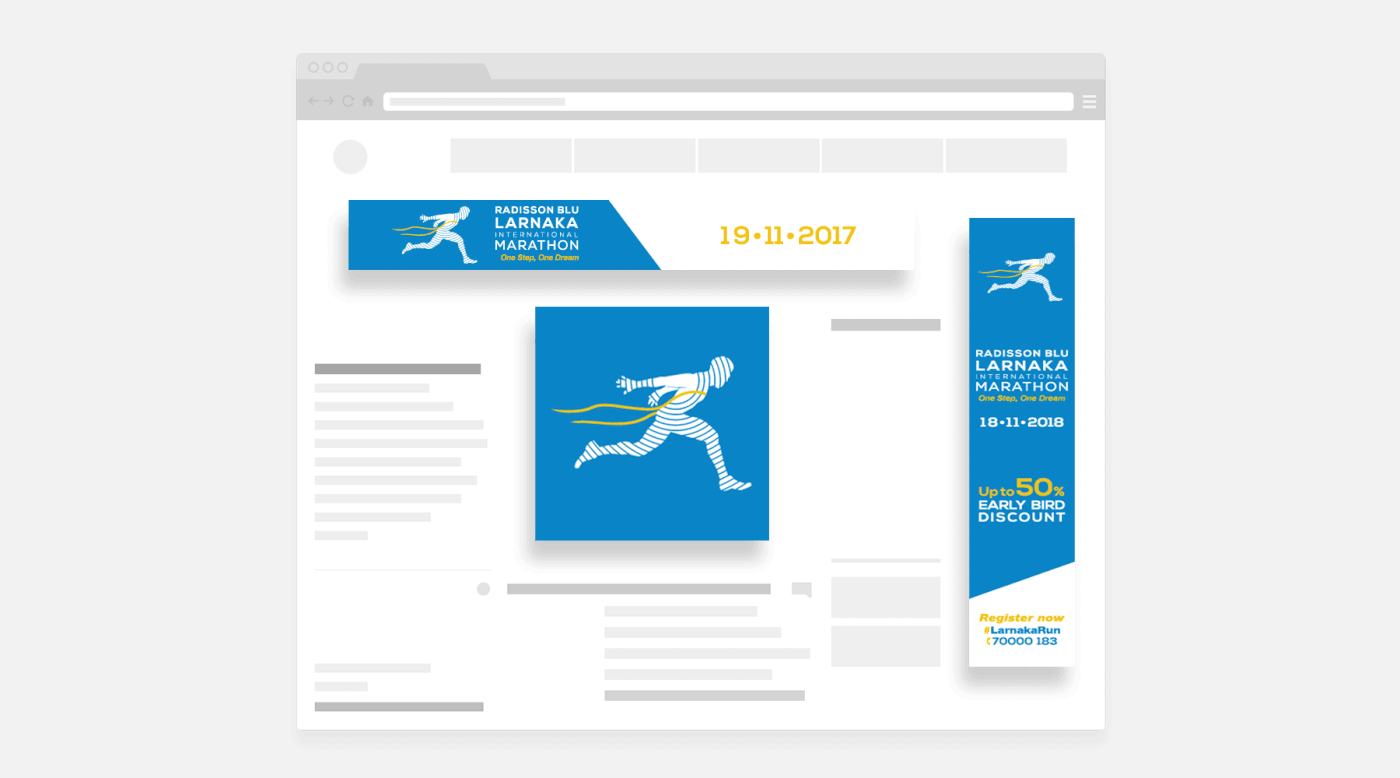 branding  cyprus logo Marathon run sport