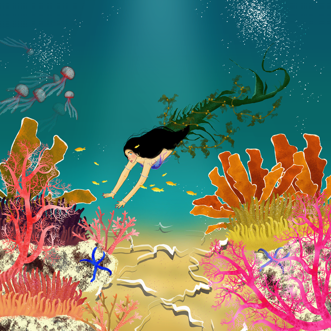 mermaid coral CoralReef Ocean sea