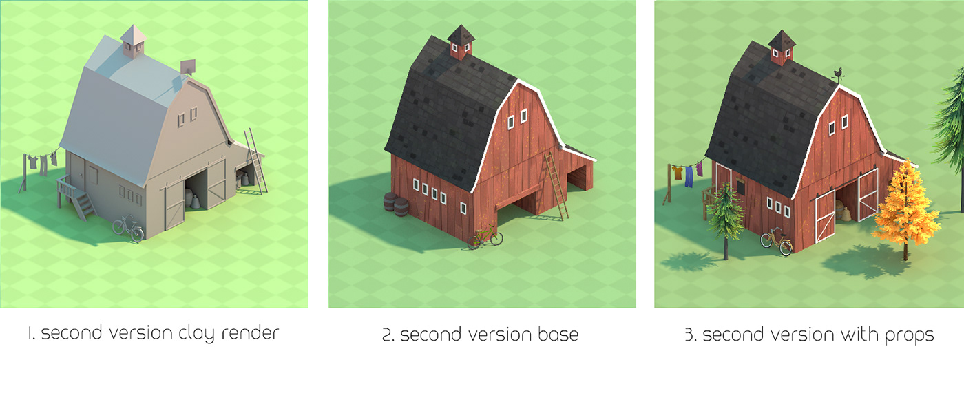 farm game Maya 3D Nature ios android Isometric cute