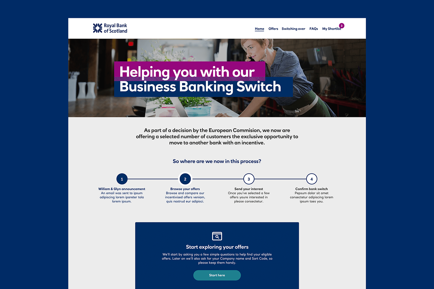banking business comparison desktop mobile ui design ux visual design