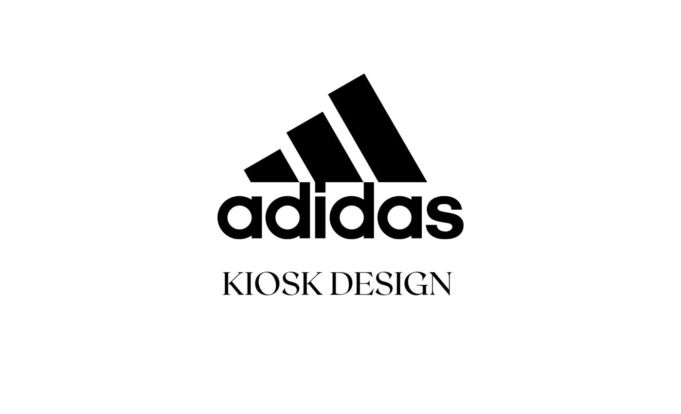 adidas Advertising  graphic kiosk design
