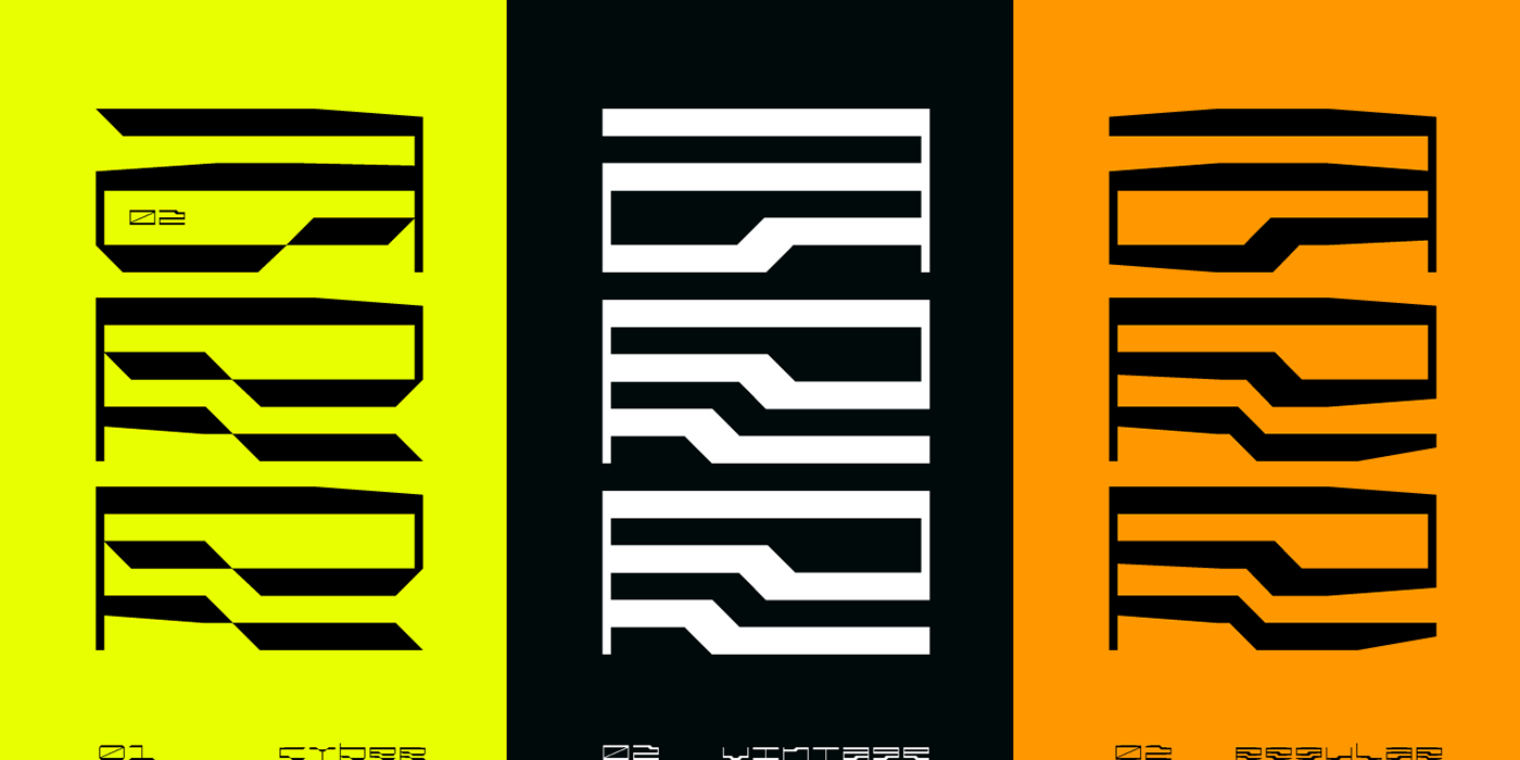 monospace font type Typeface modern technical sci-fi Fashion  letters dope