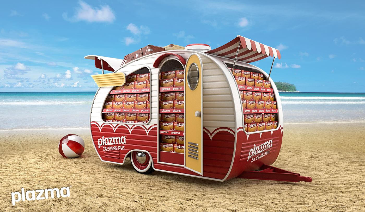 creative posm POSM design Camper trailer dispaly design DUO DESIGN Plazma summer installation stefan bolpacic design