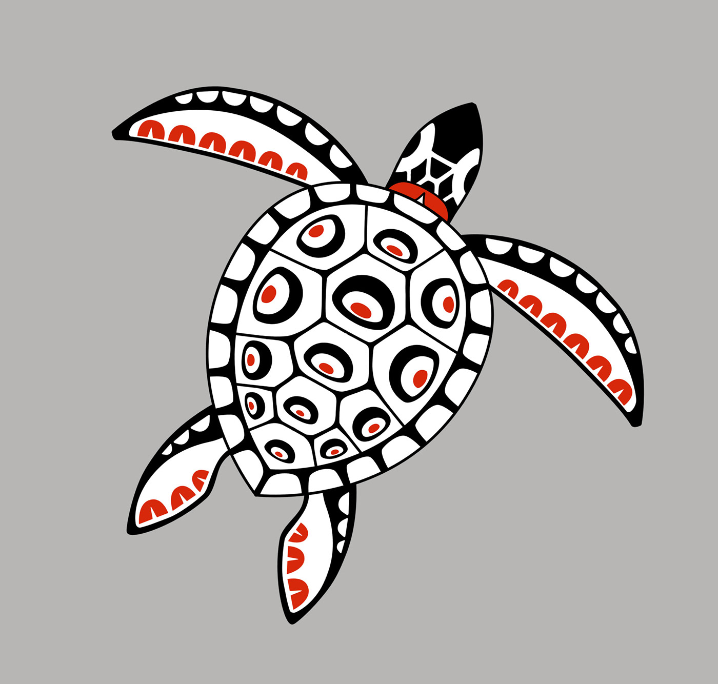 design Digital Art  haida native american reptile sea turtle tattoo