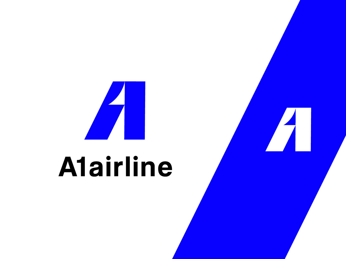 A1 airlines logo airplane brand identity branding  design letter A logo logo Logo Design