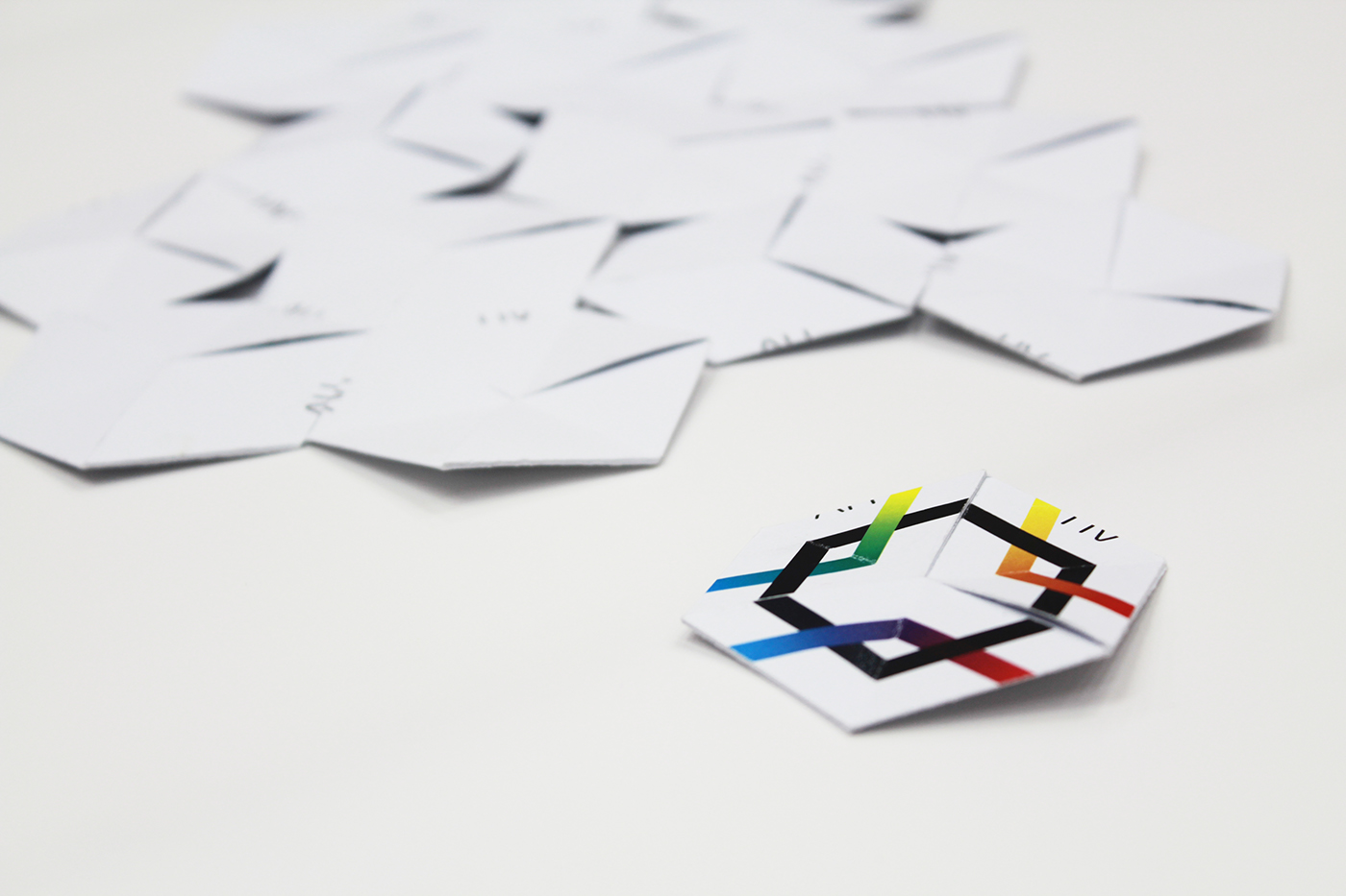 brand identity identity personal hexaflexagon papertoy interactive