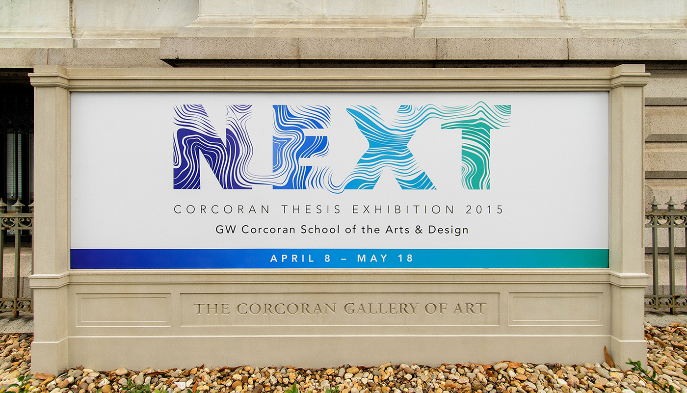 next corcoran adaa_2015 adaa_school corcoran_college_of_art_+_design adaa_country united_states adaa_exhibition_design Exhibition  topography gradient washington dc dc gw wayfinding Invitation banner