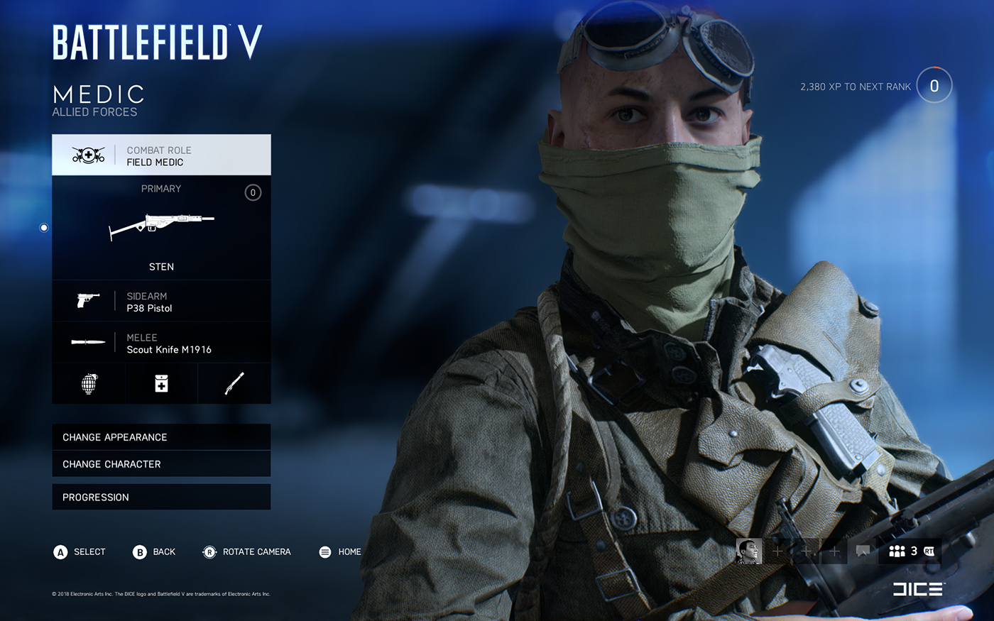 battlefield battlefieldV Electronic Arts Battlefield v dice UI ux WWII