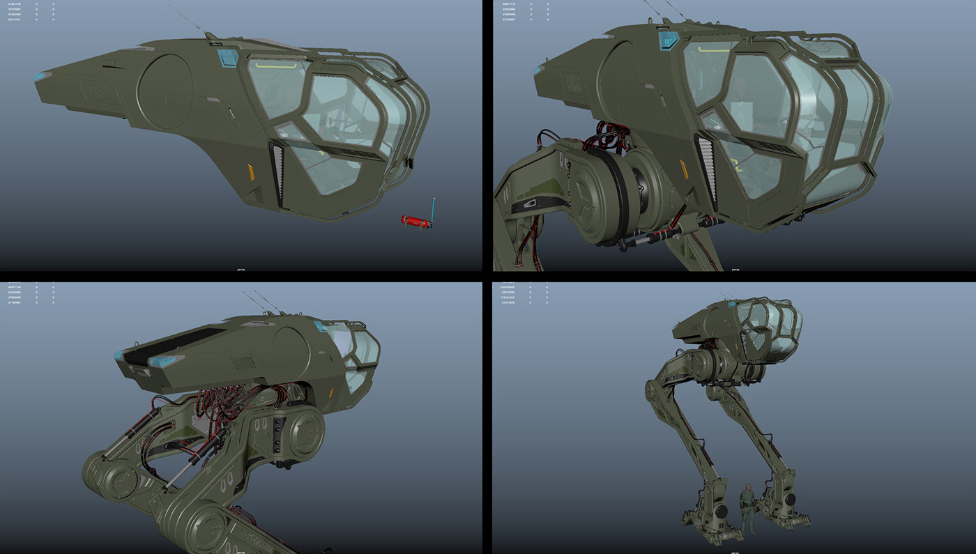 concept design industrial mech Military robot Tank tutorial Vehicle warfare