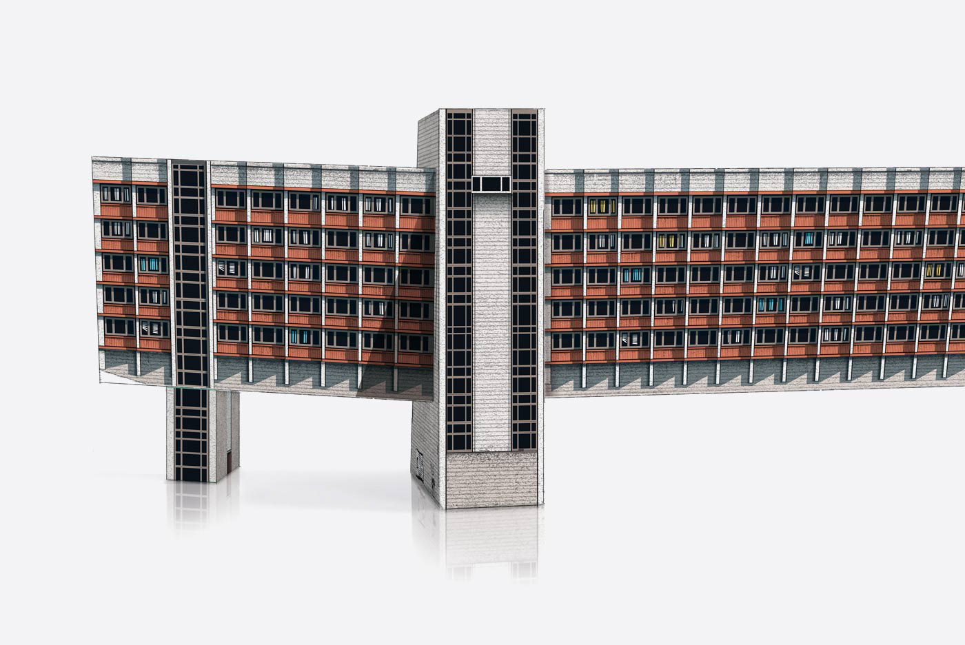 architecture Brutalism modernism poland socialist-era Paper models playful book