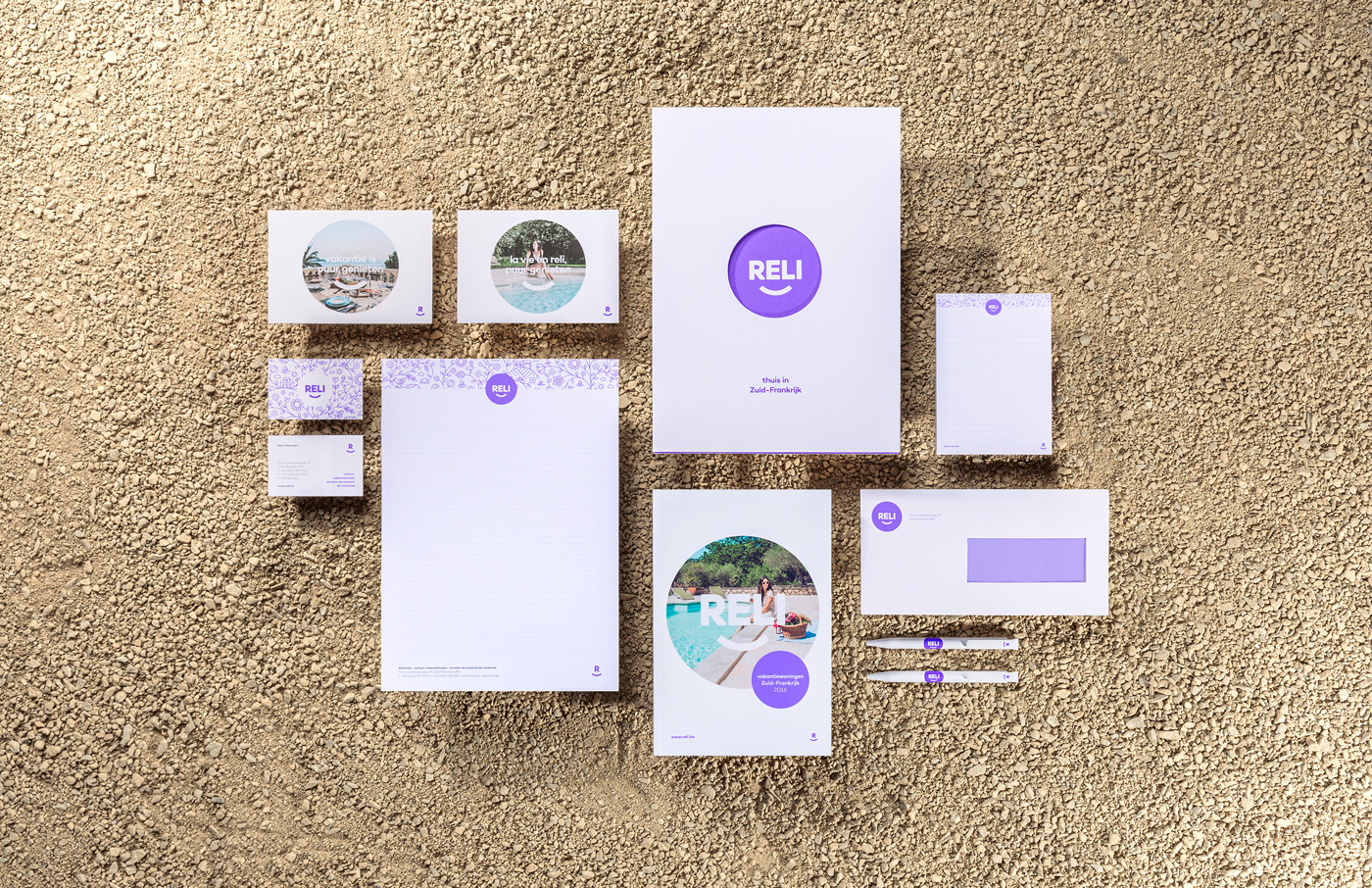 reli Travel Holiday purple france branding  vacation Webdesign houses skinn