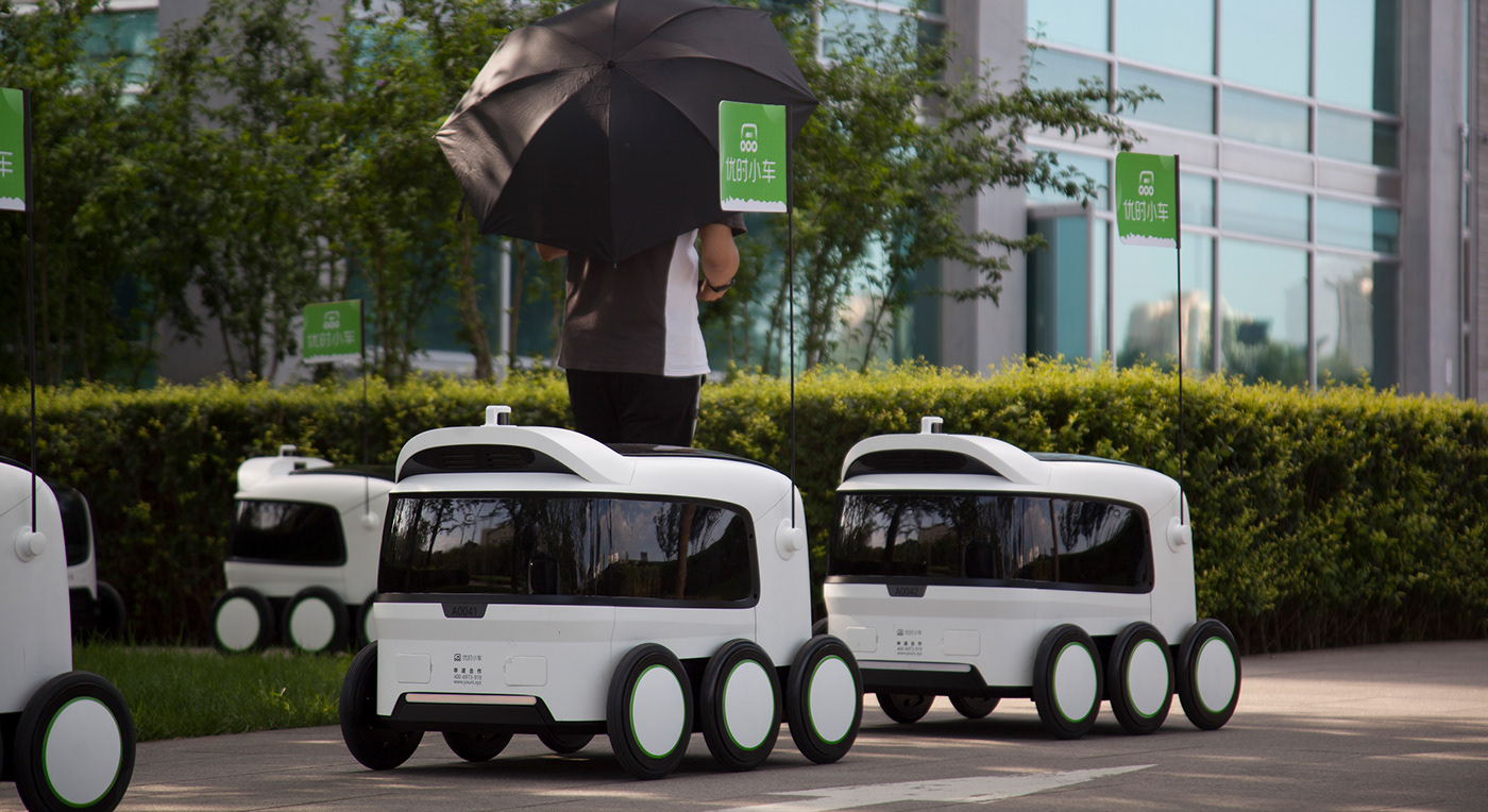 industrial design  robot autopilot car delivery design model product design  Technology future