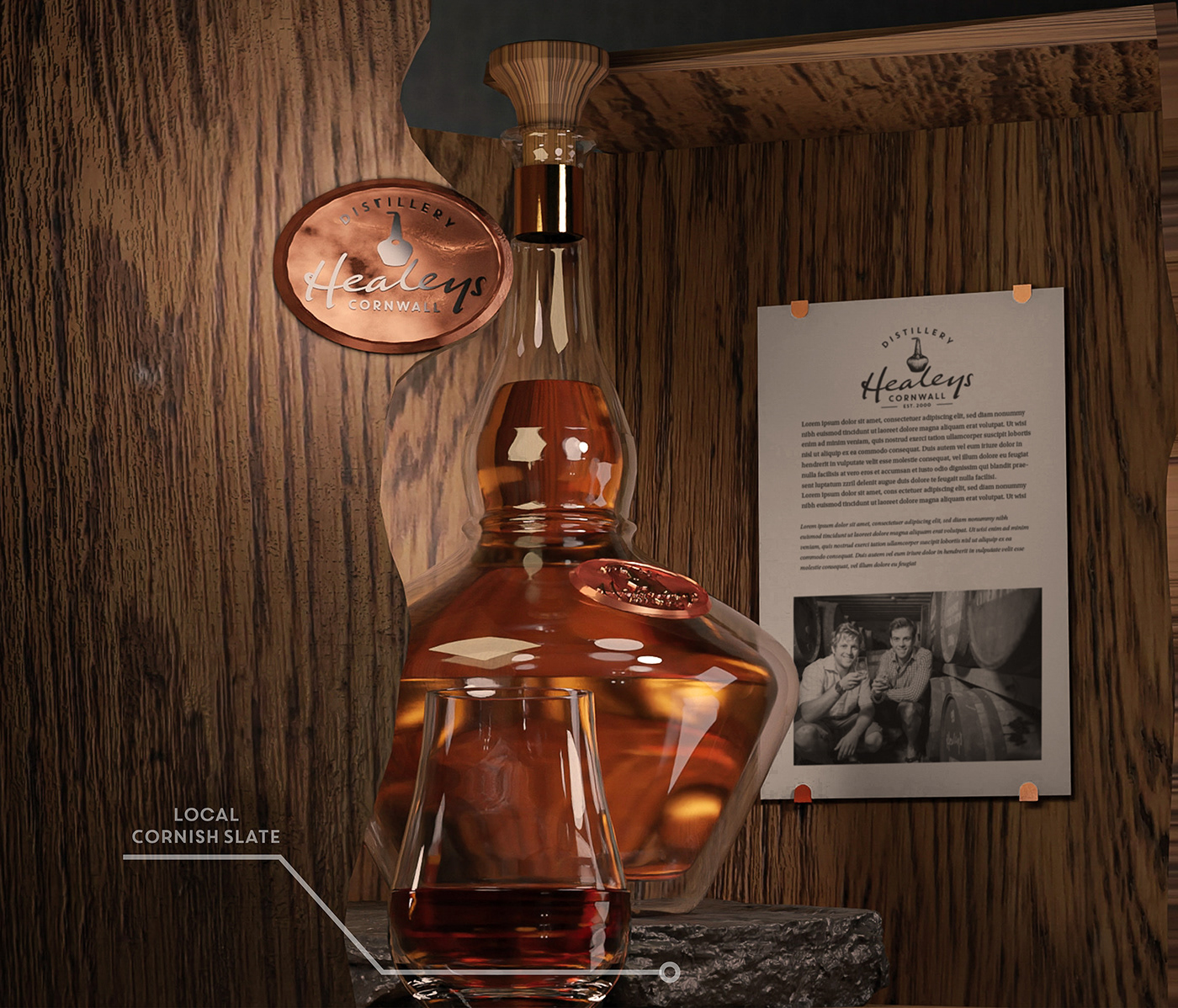 Whiskey Whisky bottle design product design  3d modeling blender visualization Render