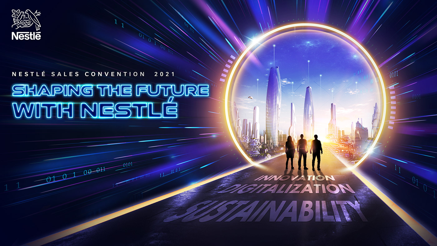 digital Event future city futuristic kv concept ideas sales key visual
