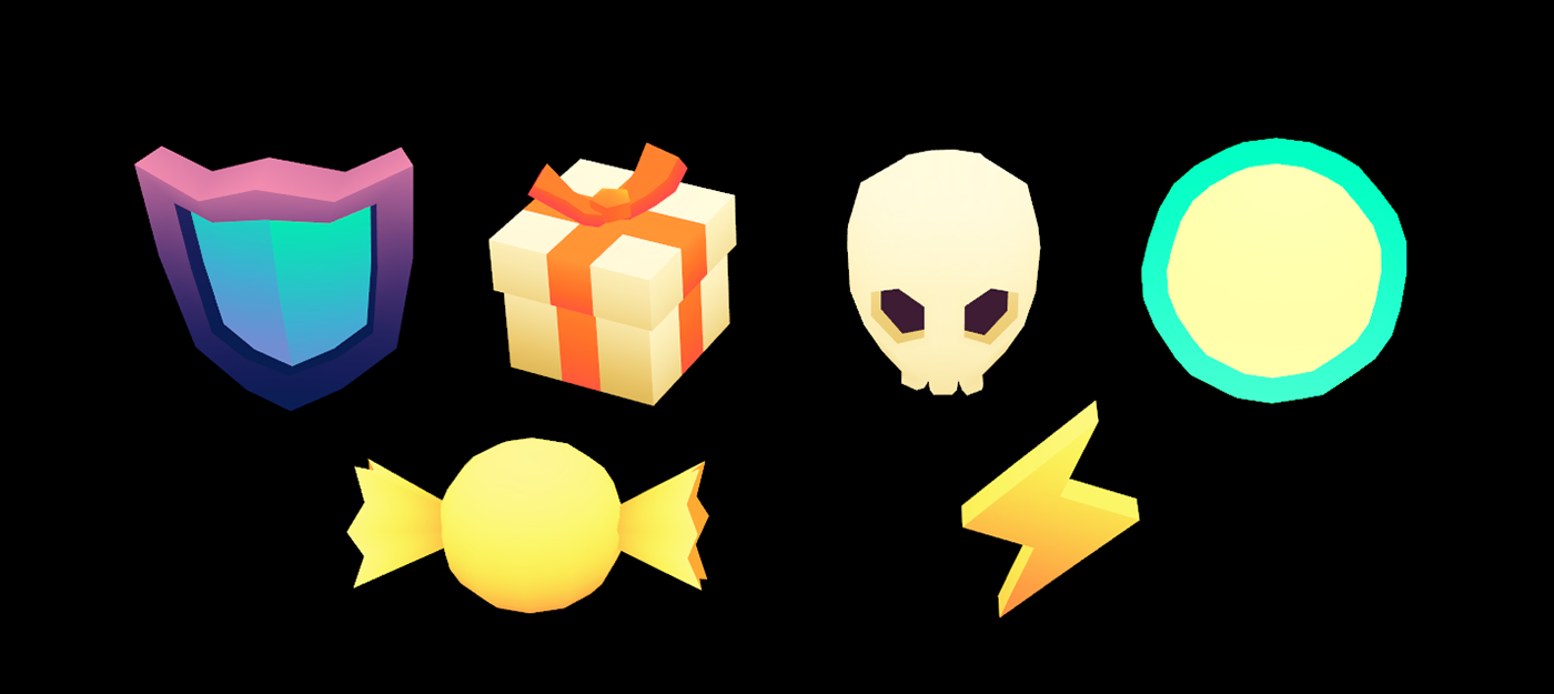 Low Poly 3d art cute spooky Halloween mobile game