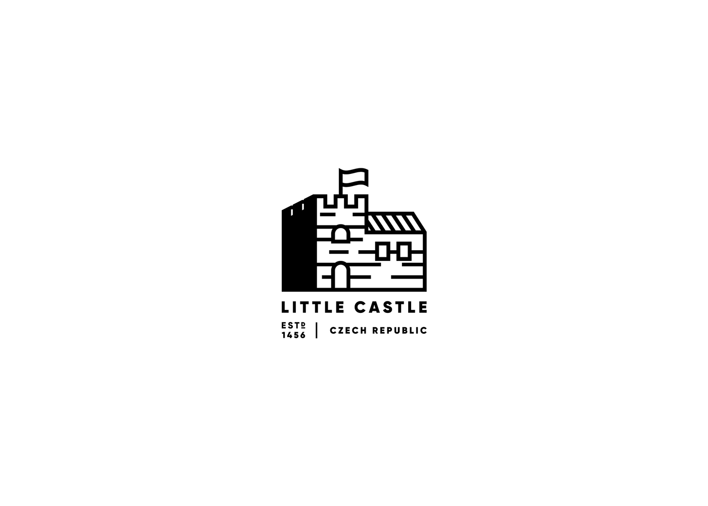 Castle logo brand red line