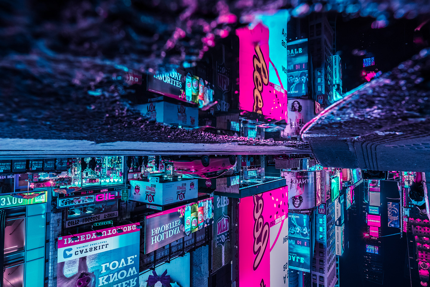StrangerThings upsidedown glow reflection puddle newyork hongkong chicago Busan TVseries