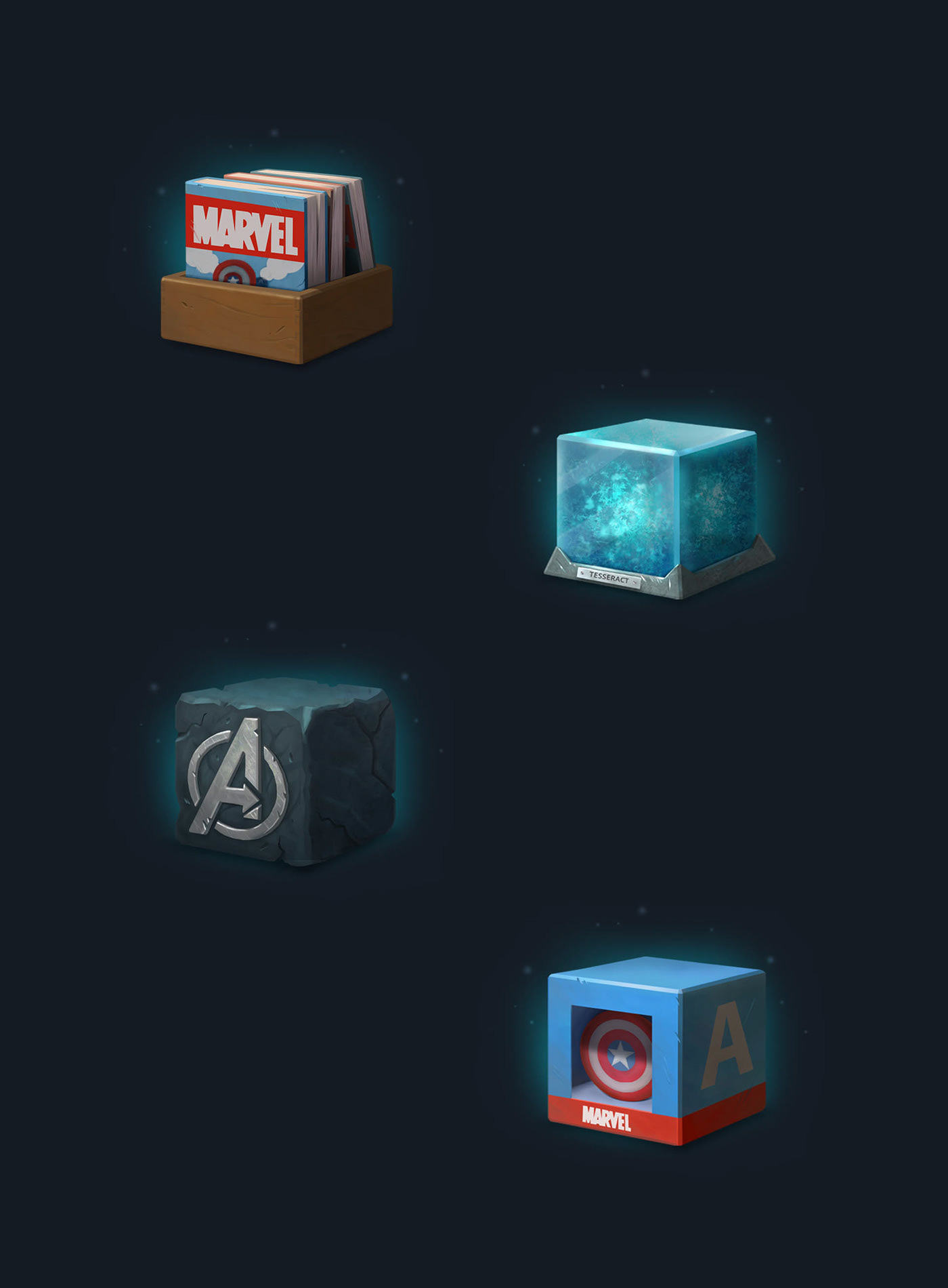 Marvel Avengers icons on Behance