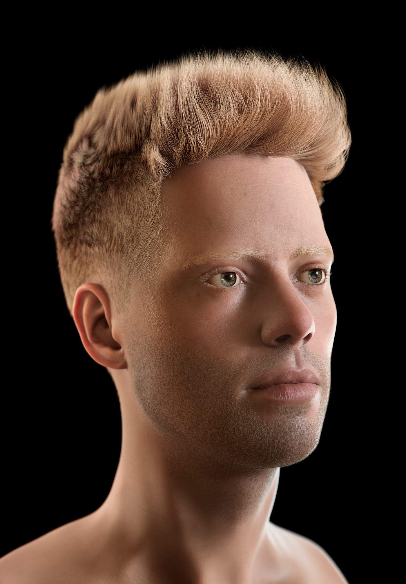 Character face model Realism skin Zbrush