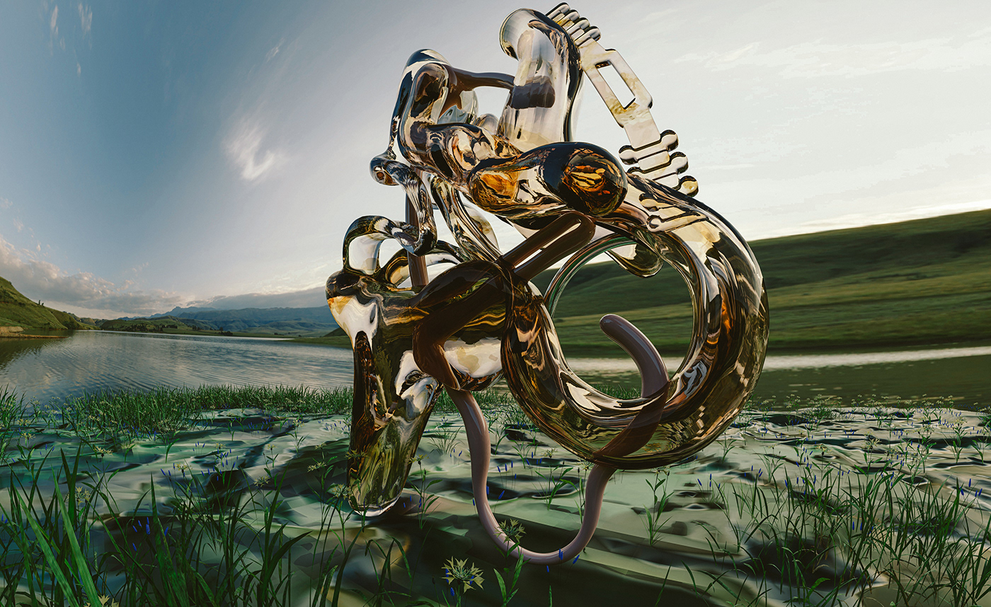 3D CGI contemporary Digital Art  Nature Render science