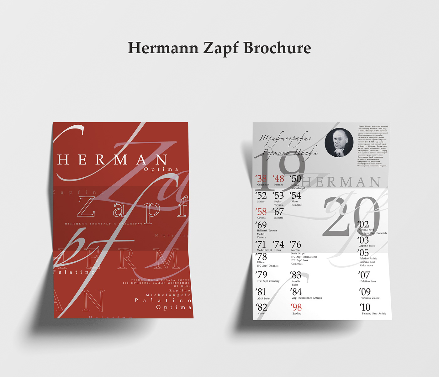 brochure design graphic design  hermann zapf typography  