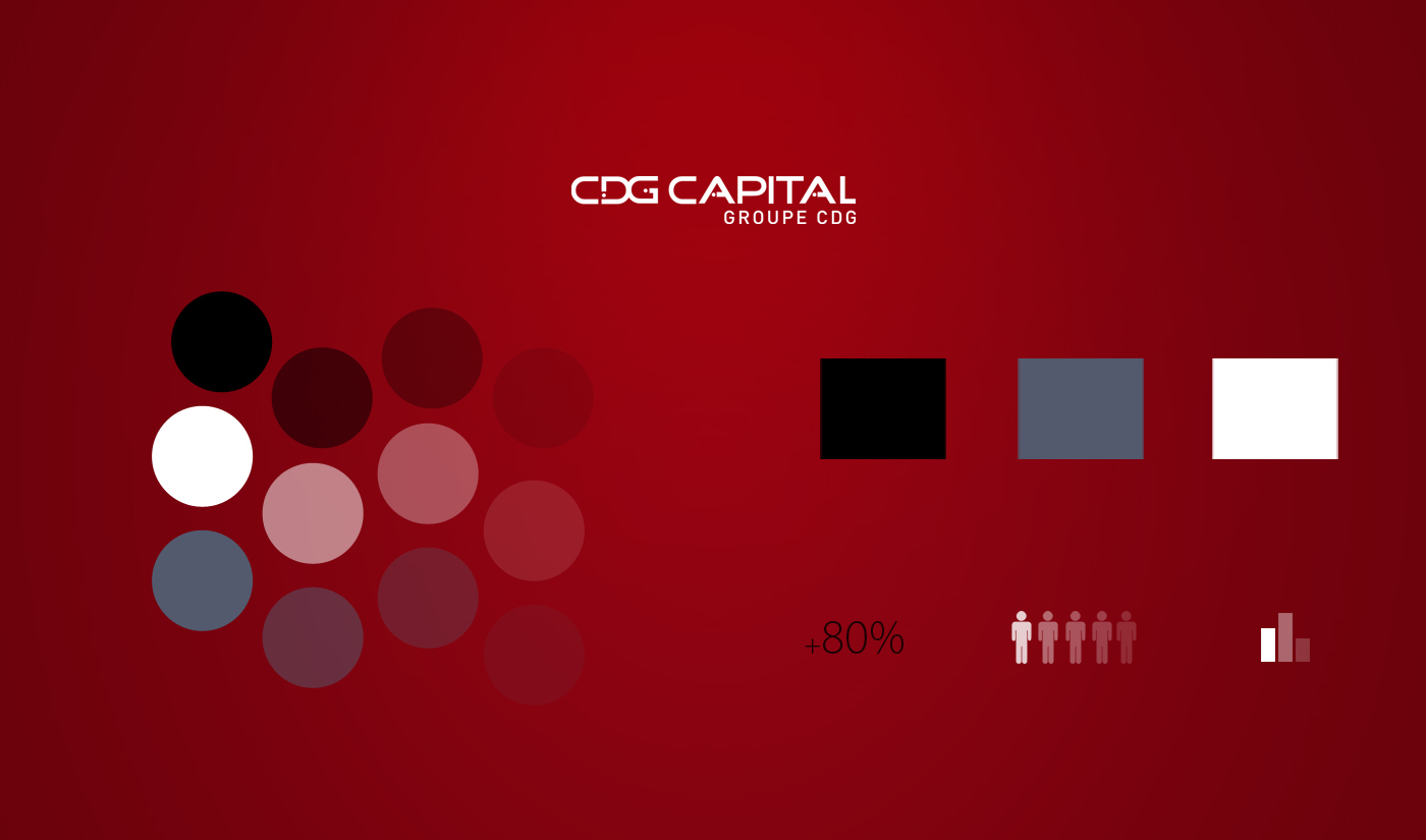 cdg  CDG capital Red desgin  minimalist  Bold design