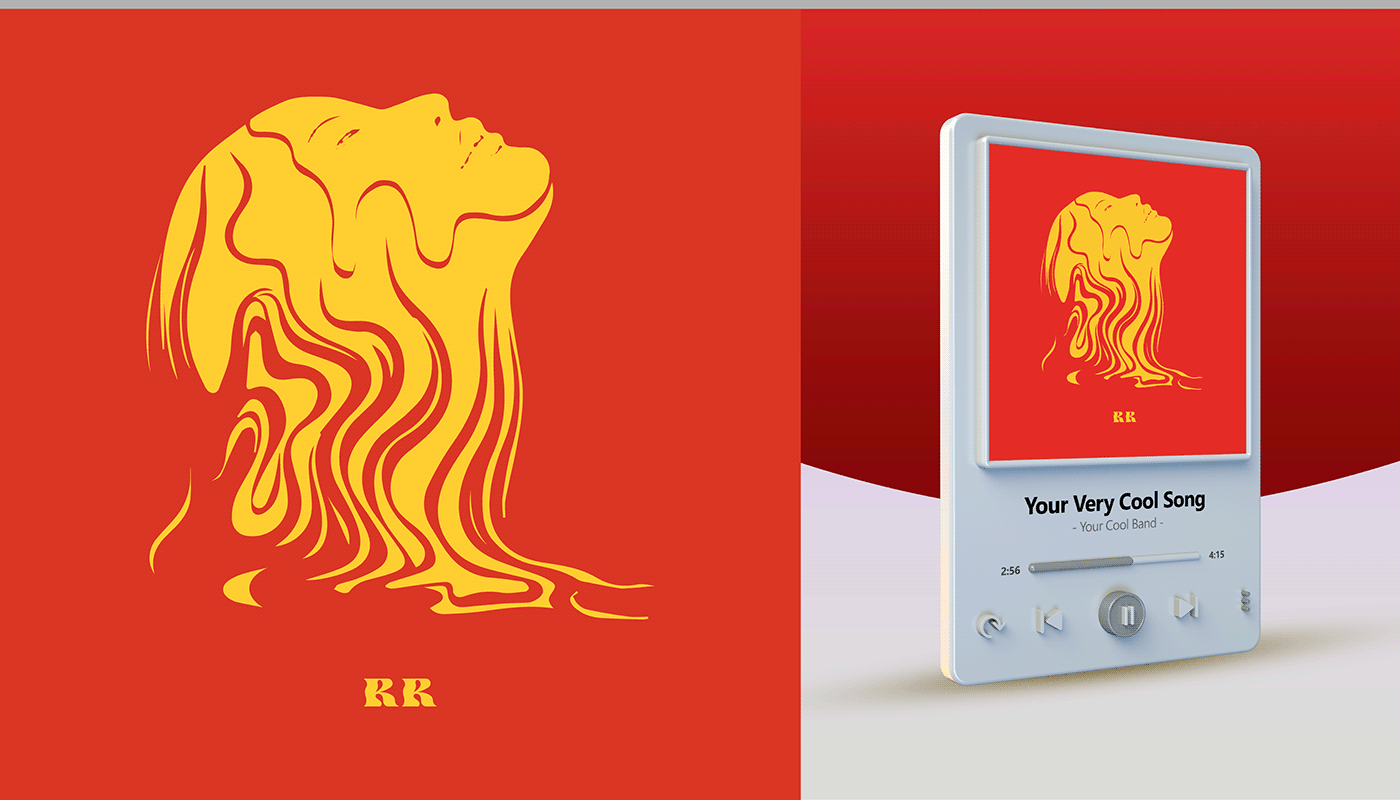 Album capa de álbum capa de Cd Capa de Vinil design design gráfico Ilustração musica redesign vermelho