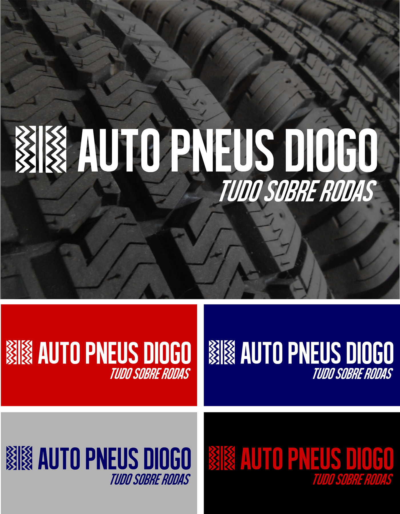 Logo Design Website Design Business Cards flyers tire shop Portugal Algarve Tavira tires branding 