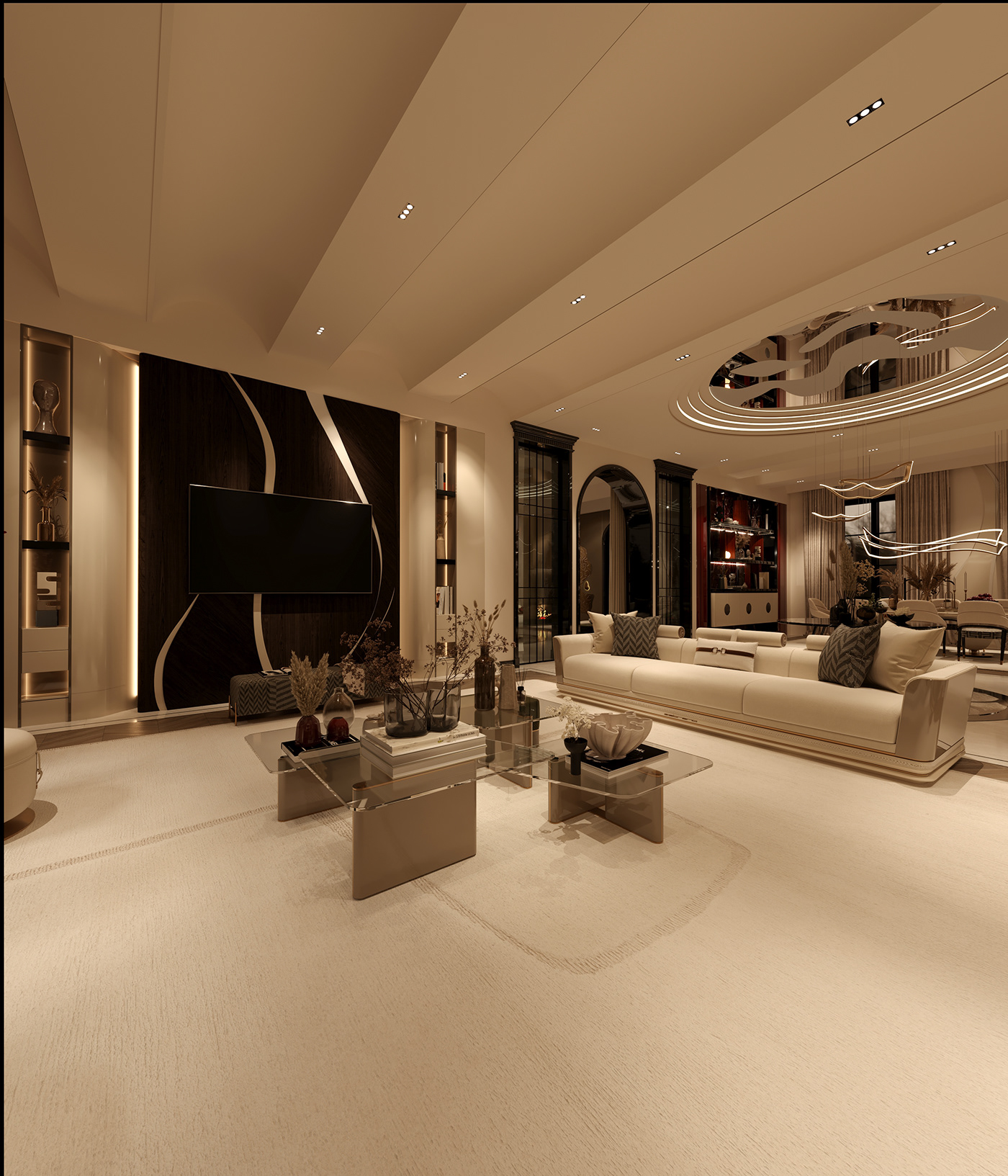 furniture luxury dubai Qatar interior design  lighting living room concept styling  design