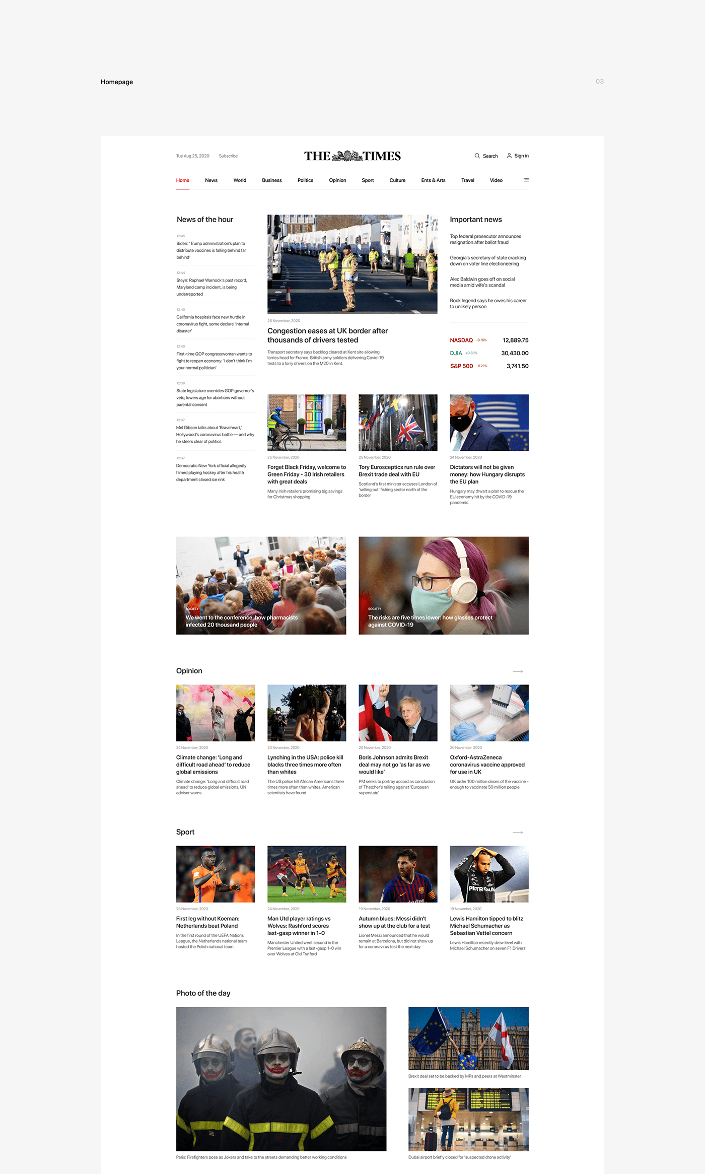 The Times — News website redesign