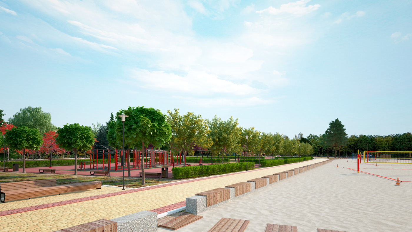 Park благоустройство Сквер  пляж workout детская площадка Playground городская среда дизайн городской среды