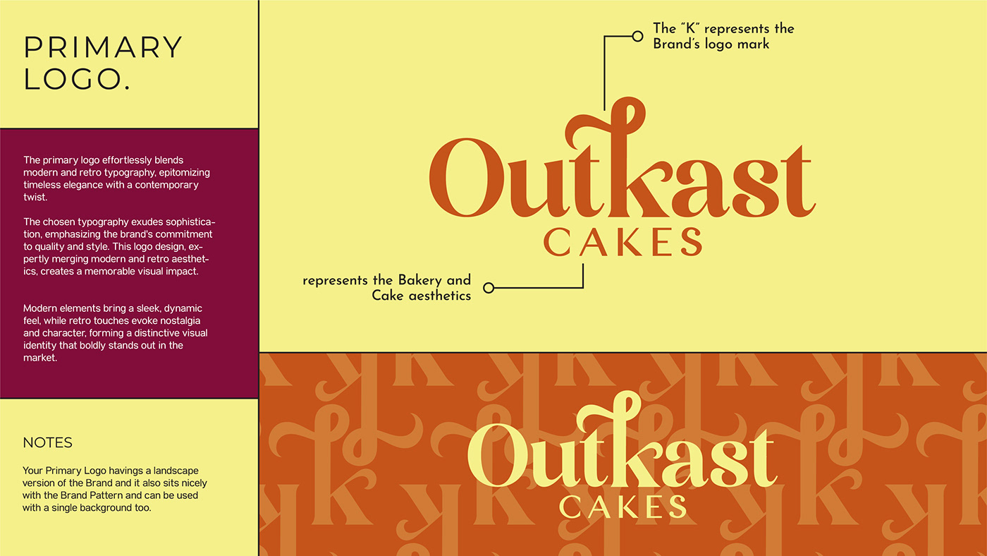 typography   visual identity Brand Design cake bakery Retro modern wordmark Typographic Logo brand identity