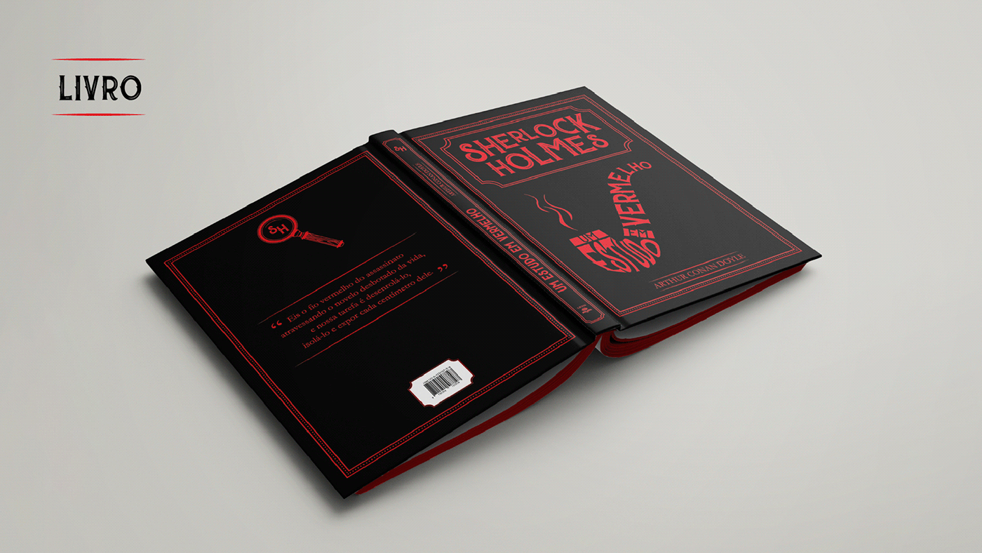 book Ilustração ILLUSTRATION  Livro design editorial diagramação projeto gráfico Sherlock detective mystery